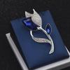 Europäische Koreanischer Stil Kristall Tulpe Brosche - Exquisite Accessoire Nadel