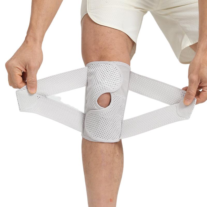 

Четыре поколения наколенников мениск мужские и женские фитнес бег спорт накладки для ног колено летние тонкие дышащие наколенники L белый