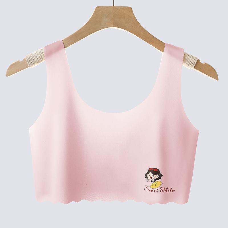 Development period girls underwear - year old girls tube top padded seamless vest junior high school students breathable bra thin