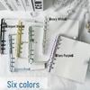 Soft Leather Ring-Bound Planner with Detachable Buckle - Square, Thickened, Grid or Blank Pages