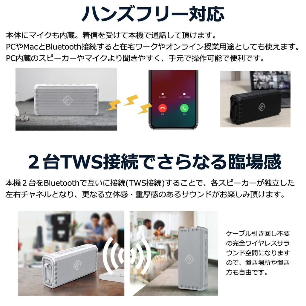 40s Bluetooth Bluetooth Deep SD Loud Random TWS HW2 Set of Speaker, 5, Waterproof, Stereo, Bass, Card, Volume, Outdoor, Hands-Free, Bath, Playback,