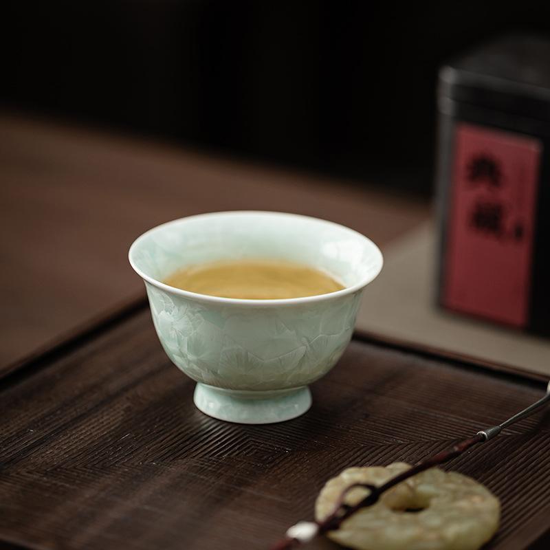 Kiln Change Ceramic Tea Cups Ea-tasting Meditation Mugs Chazhan Master Cups Kung Fu Tea Cup Tea Drinkware Ceremony Decoration