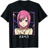 EYDE Japanese Anime Sad Kawaii Beautiful Girl Vaporwave Aesthetic T-Shirt