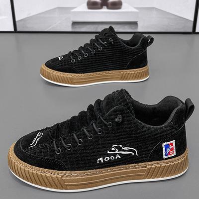 Moda masculina novos sapatos baixos de veludo 100 sapatos casuais de lona calçados esportivos