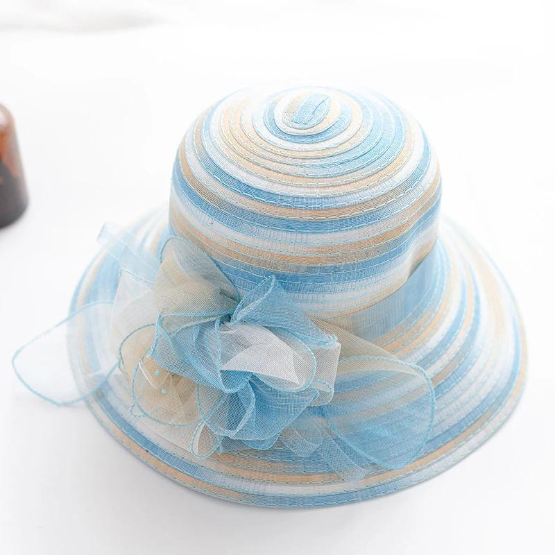 

WTEMPO Женские летние широкополые шляпы для путешествий на открытом воздухе с цветочным узором, однотонные повседневные универсальные дышащие солнцезащитные шляпы 1pc