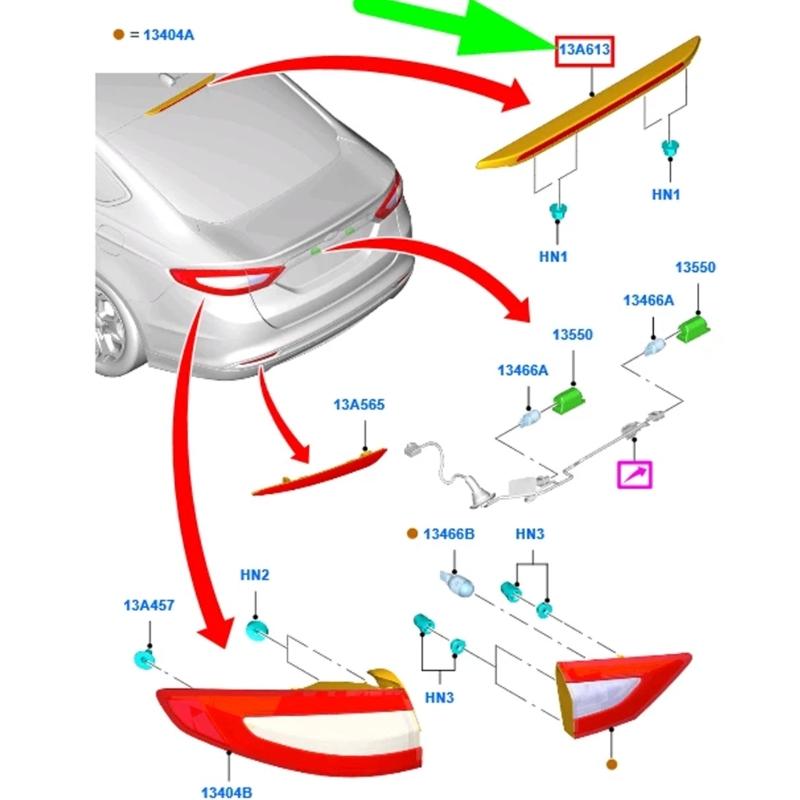 Energy Efficient High Mount Rear Brake Light Indicator DS7Z13A613J DS7Z13A613H Ensuring Safety in All Weather Condition