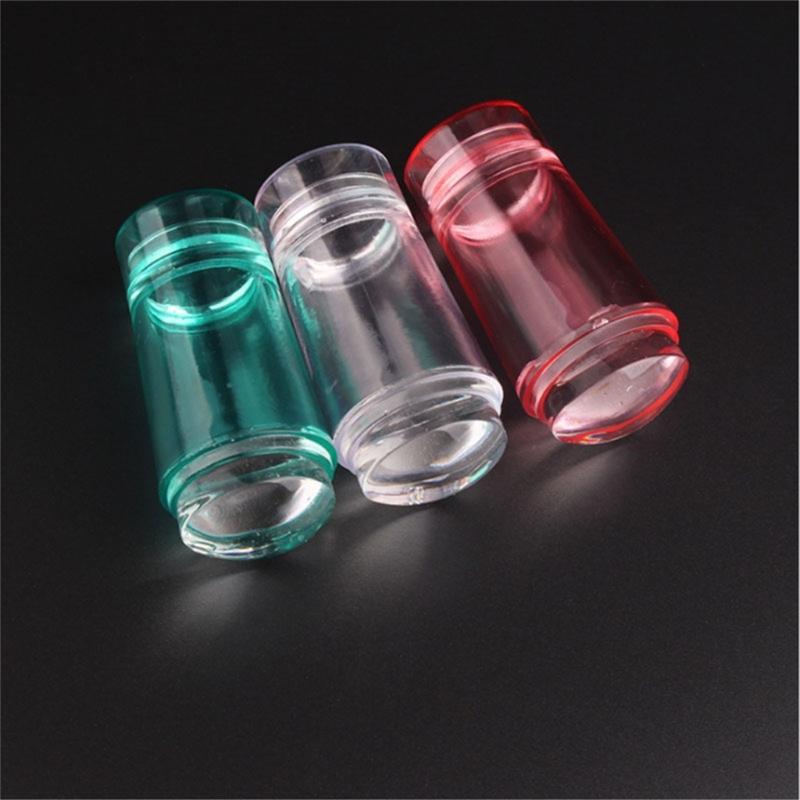 Clear Silicone Nail Stamper Transparent Visible Body French Tip Nails Art Stamping Tools for French Nail Manicure Art