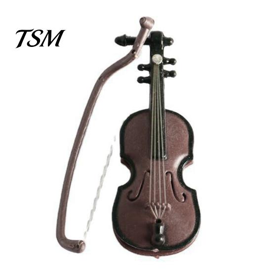 Miniature Violin High Simulated Doll House Premium Texture 1/12 Scale Red Dollhouse for Decoration Ornament