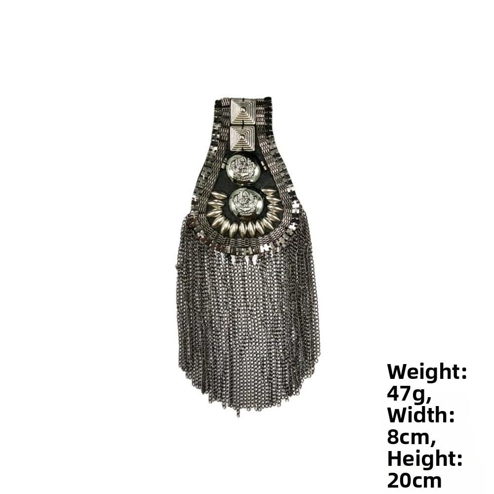 Handmade Shoulder Tassel Epaulet Long Chain Brooch Shoulder Epaulettes  Clothing Accessories