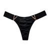 Women Sports Thongs Fashion Sexy V-Shaped Metal Decor Underwear Hip Lifting Panties Low Waist Briefs Breathable Panties Bikini Underpants
