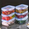 4Pcs Refrigerator Storage Box Food Containers Plastic Fresh-Keeping Box With Lid Portable Storage Box Kitchen Organization
