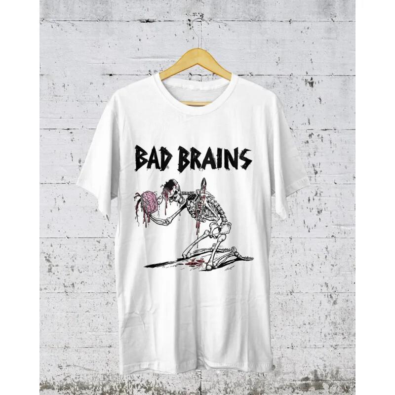 Bad Brains Skeleton White T-Shirt All Sizes Unisex T-Shirt XL
