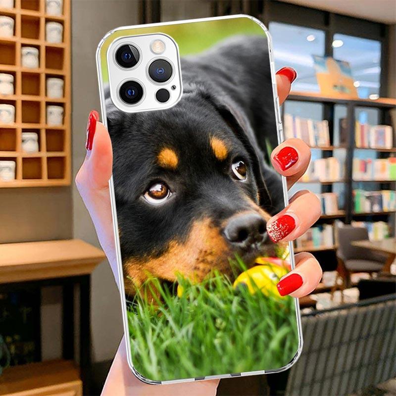 Rottweiler Dog Cover Phone Case For iPhone 16 17 Air 15 14 Pro Max 16E Phone Case 13 Mini 12 11 7 SE 8 Print Pattern Fit Cases 1