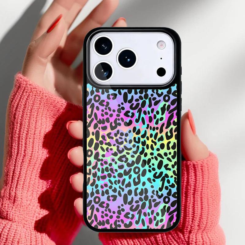 Leopard Skin Phone Case for iPhone 17 16 15 14 13 Pro Max Back Cover for 12 11 Pro Coque