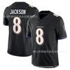 Mens 3rd Gen Football Jersey Ravens 8 Black Sports Training Top
