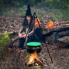 78cm Halloween Decor Outdoor Large Witch Cauldron On Tripod Black Plastic Bowl Party Hocus Pocus Candy Bucket For Yard Lawn