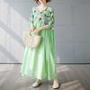 Summer Patchwork Retro Style Dress Long Skirt