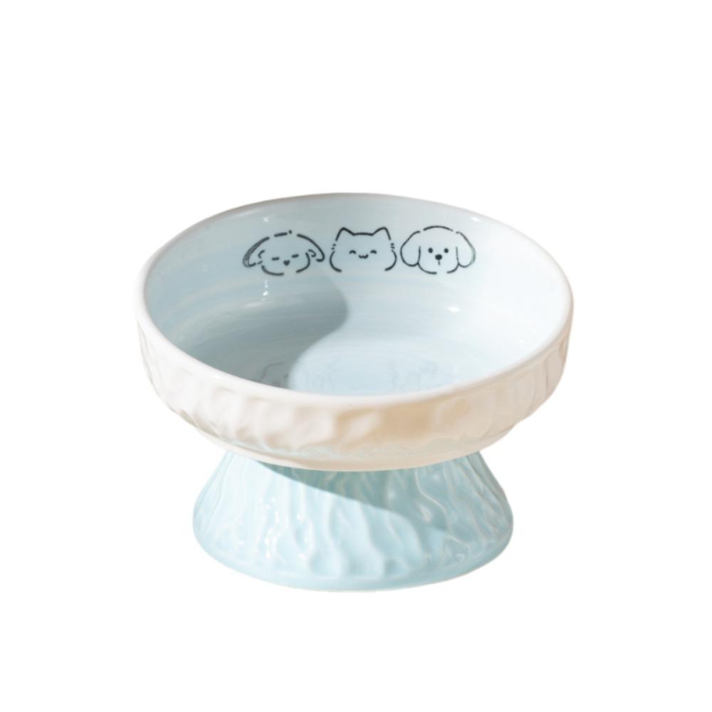Ceramic Elevated Cat Bowl Anti-Vomiting Raised Pet Feeder Pet Food Water Bowl  Pet Supplies