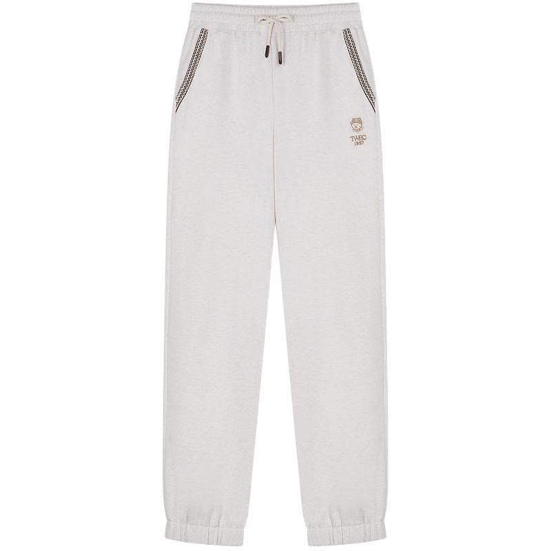 Teenie Weenie Women's Bear Embroidered Drawstring Casual Sweatpants