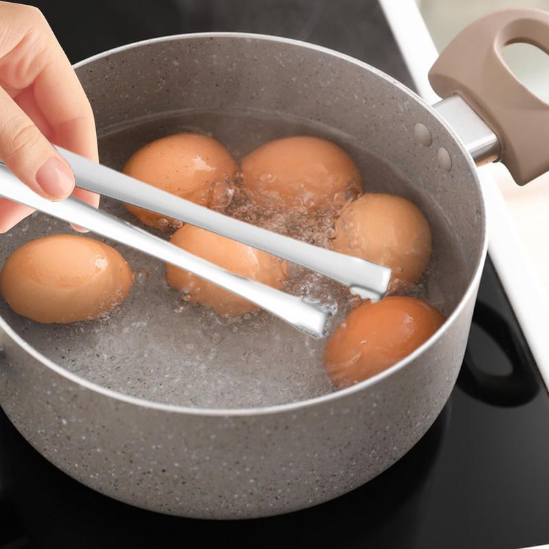 Eier-Chalazae-Entferner 15 cm Edelstahl Küchen-Lebensmittelzange Rutschfester Eisclip Steak-Salat-Klemme Kochen BBQ-Pinzette Gadget