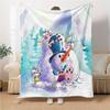 Snowman Friends Winter Blanket Soft Throw Blanket For Home Bedroom Bed Sofa Travel Office Solid Christmas Blanket