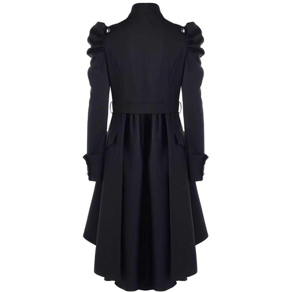 Damen Vintage Steampunk Langer Mantel Gothic Mantel Damen Retro Jacke