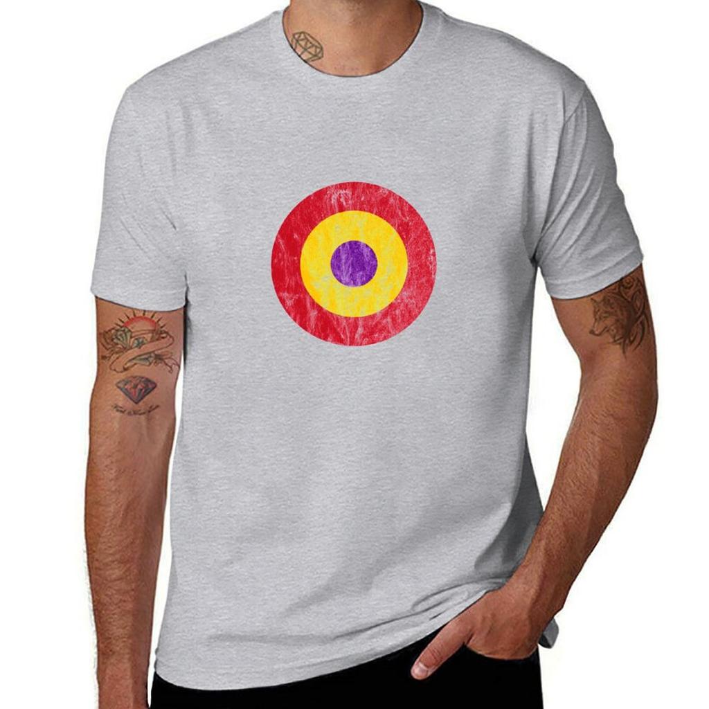 Spanish Republican Airforce Roundel T-Shirt Summer Clothes Anime Clothes Fruit of the Loom Mens T Shirts