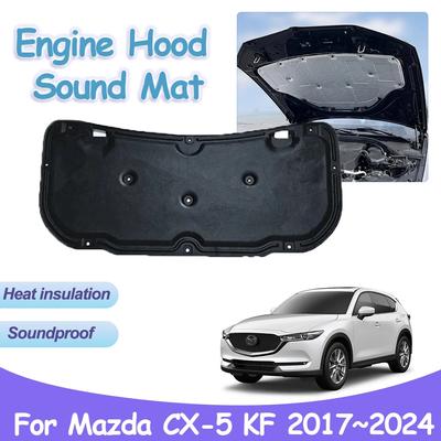 Motorhauben-Soundpad für Mazda CX-5 KF CX5 MK2 2017~2024, Auto-Wärmedämmabdeckungen, feuerfestes Baumwollfutter, Innenausstattung