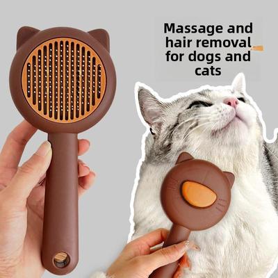Cat Comb, Pet Brush Comb, Kitten Shaped Comb, Cat Massage and Hair Removal Comb, Pet Dog Floating Hair Removal Comb