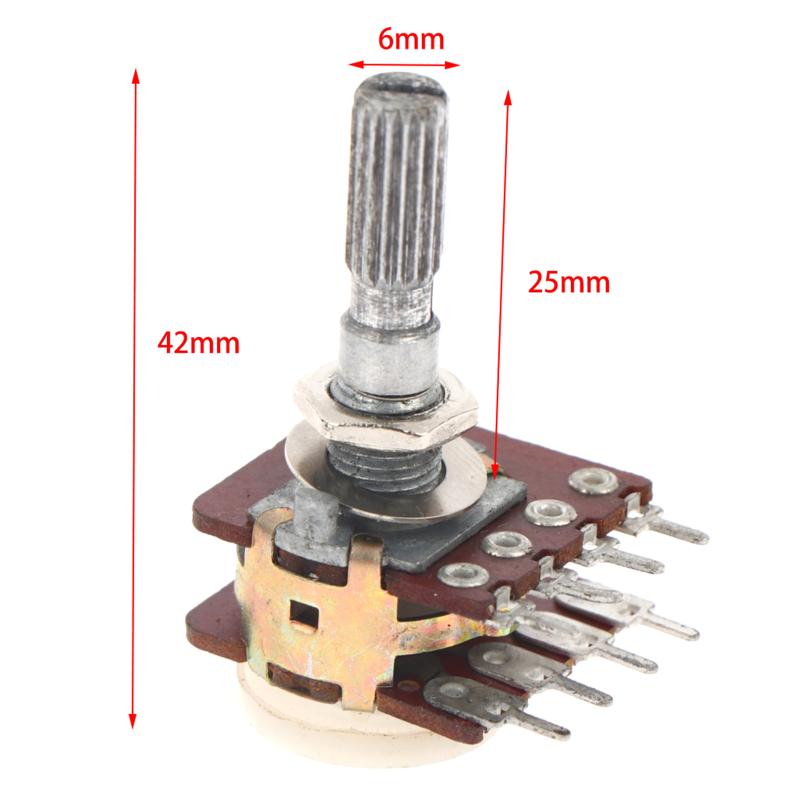 1/2Pcs High-Quality Rk16 Double Potentiometer B100K With Extraction 41 Locating Handle 25Mm Long Serrated