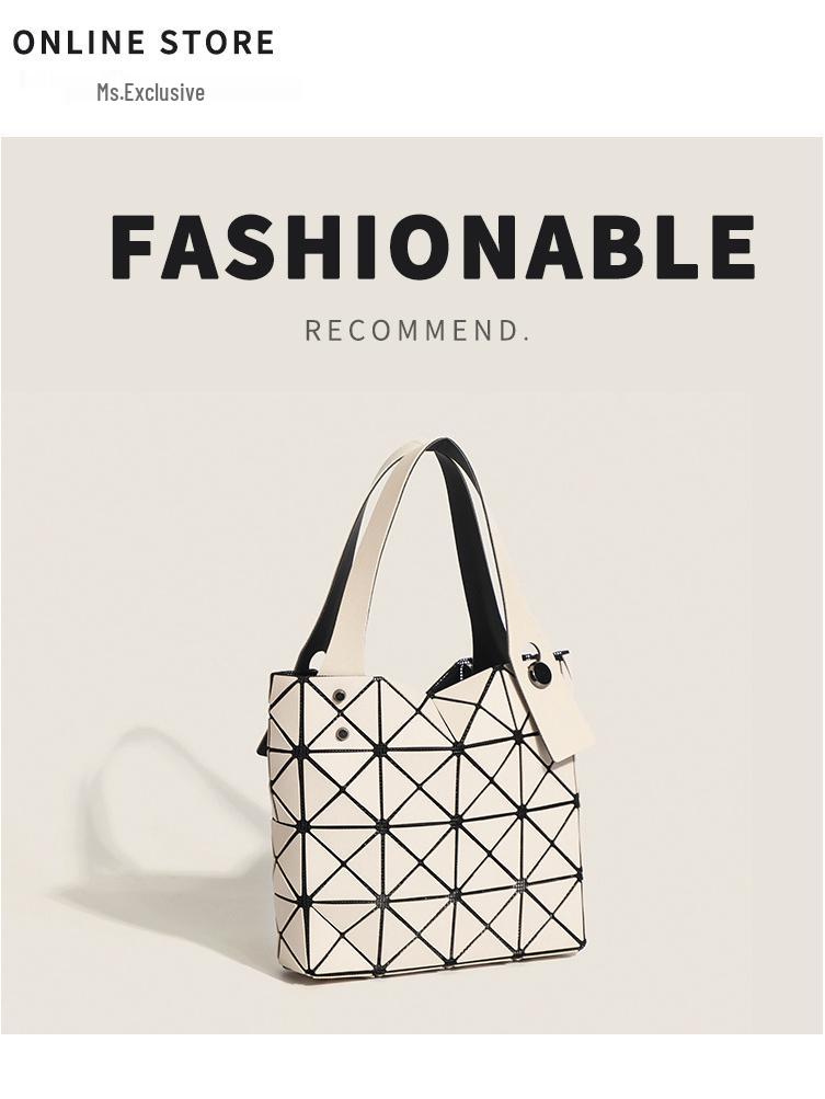 2025 Schicke Mini Diamantgitter Handheld Damenhandtasche - Vielseitige Quadratische Handtasche mit vier Fächern