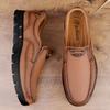 Genuine Leather Handmade Shoes  Casual Shoes For Men Flat Platform Walking Shoe Outdoor Footwear Loafers Breathable Sneakers