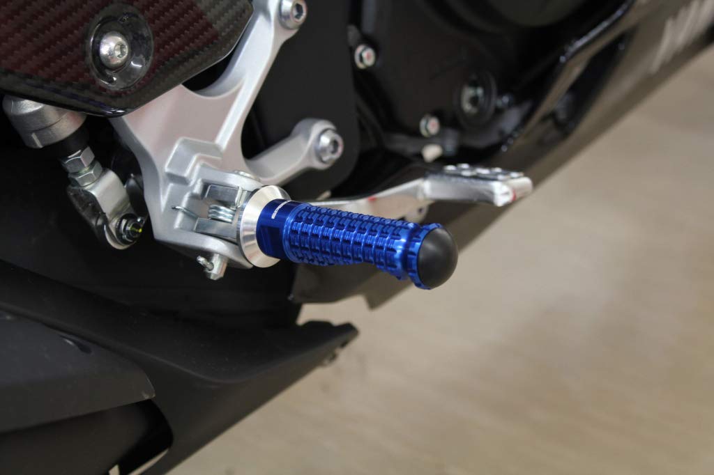 SSK Shaved Aluminum Step Standard Type For Riders Mounting Part Color: Silver Step Bar Color: Gold YAMAHA YZF-R25/YZF-R3/MT-25/MT-03