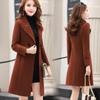 New Spring and Autumn Woolen Coat Female Long Large Size Thick Women Woolen Jacket Slim Lady Clothing Women's Coats