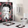 African Woman Digital Printing Creative Shower Curtain Floor Mat Set Bathroom Carpet