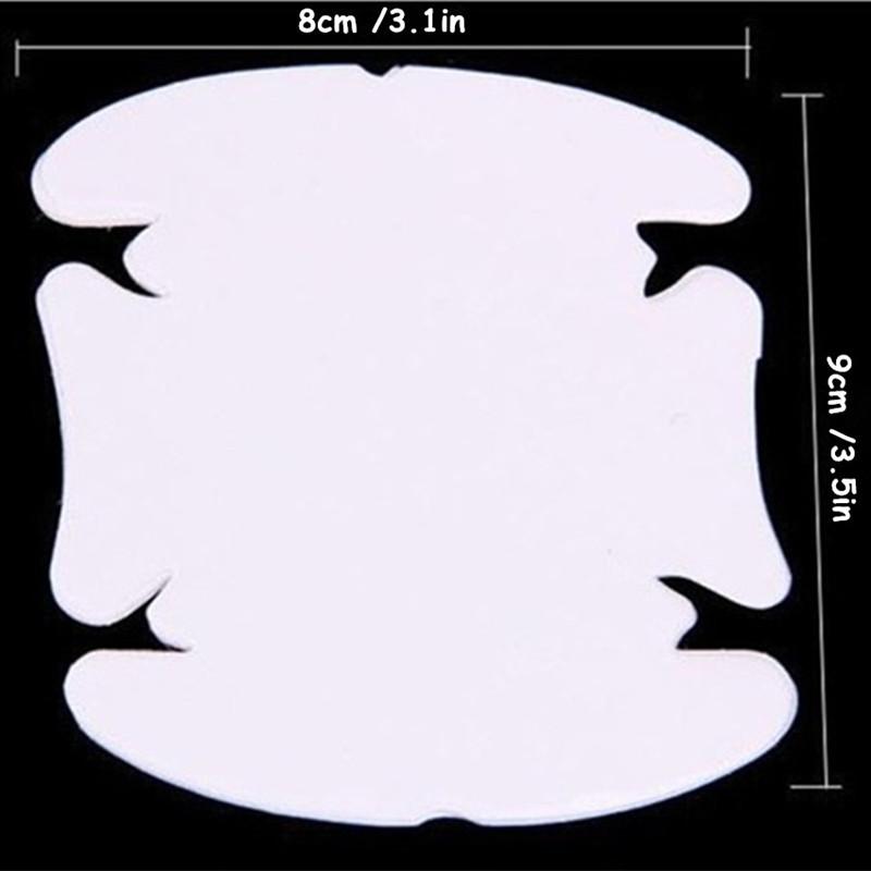 4 Stuks Universele Vinyl Auto Stickers Voor Bilaterale Deurklink Kom Beschermende Folies Op Auto Toyota Honda Volkswagen Etc 8*9Cm 4 PCS