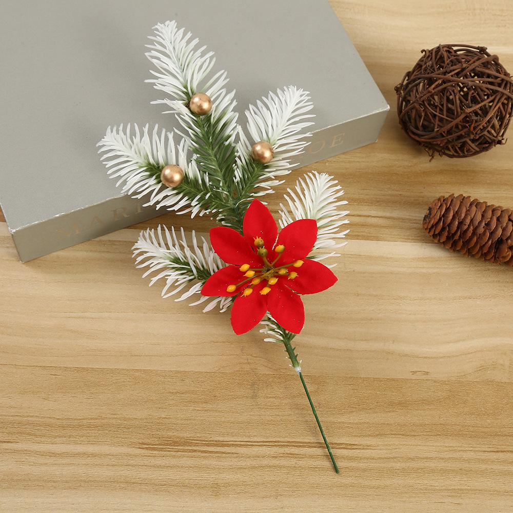 

Имитация сосновых иголок, одинарные, Рождество, красные мясистые плоды сосны, цветочная композиция, домашний праздник, атмосферное украшение, искусственные цветы 28*9cm