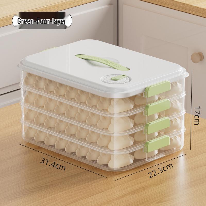 Teigtaschen-Aufbewahrungsschale: Gefriergeeigneter Behälter in Lebensmittelqualität für schnelles Einfrieren von Wontons und Knödeln