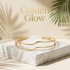 Minimalist Irregular Wave Hollow Upper Arm Cuff Bracelet Boho Adjustable Open Armband Body Jewelry For Women