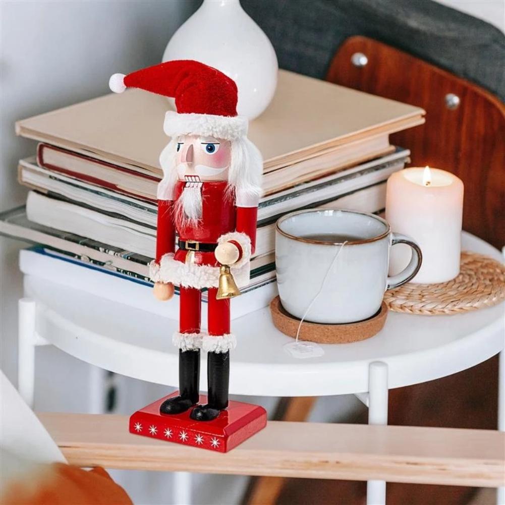 Nutcracker Puppet Wooden Handmade Nutcracker Soldier Creative Gingerbread Man Pop Ornament Christmas Gift Home Decoration