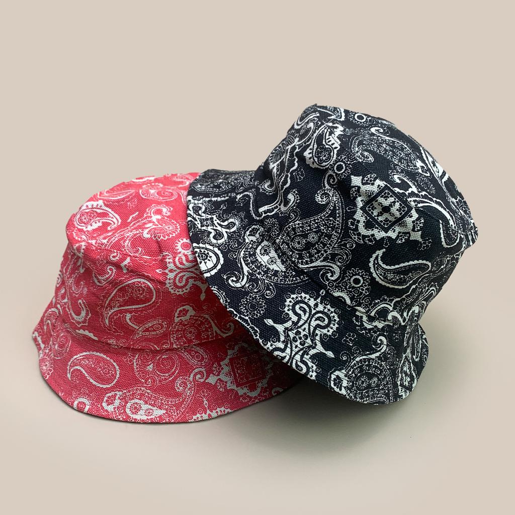 Cashew Flower Printed Bucket Hat Men And Women Shading Personality Outdoor Cool Tide Retro Pot Hat