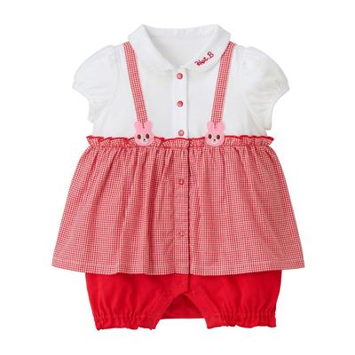 Combinaison courte rouge 70 cm pour enfant [MIKIHOUSE BISCUITS] 72-1305-491