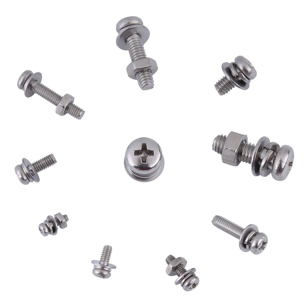 400pcs M2 M2.5 M3 M4 M5 Cross Pan Head Screws Nuts And Washer Kit