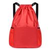 Water-Resistant Foldable Large Capacity Drawstring Sports Backpack with Logo Print for Fitness and Basketball