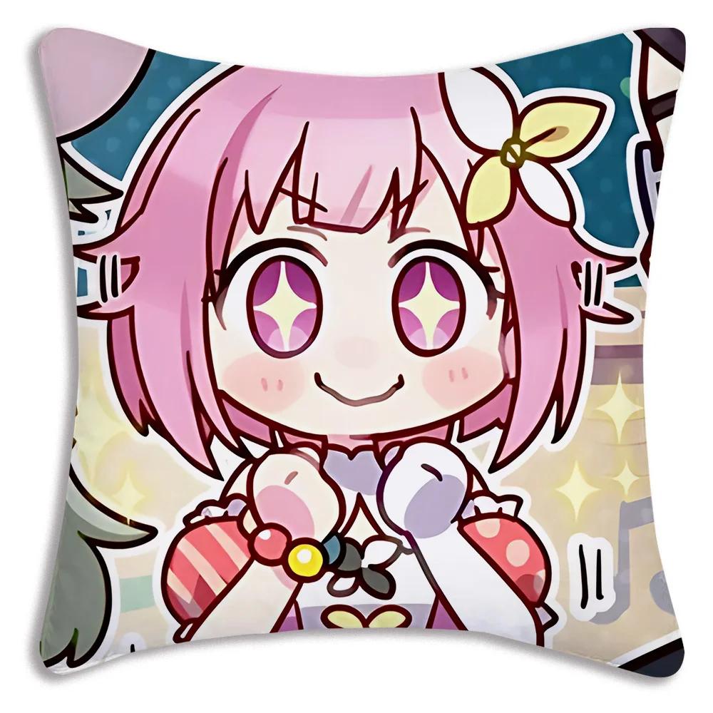 Game Manga Anime Otori Emu Chibi Pillow Covers Cartoon Sofa Decorative Home Double-sided Printing Short Plush Cute Cushion Cover