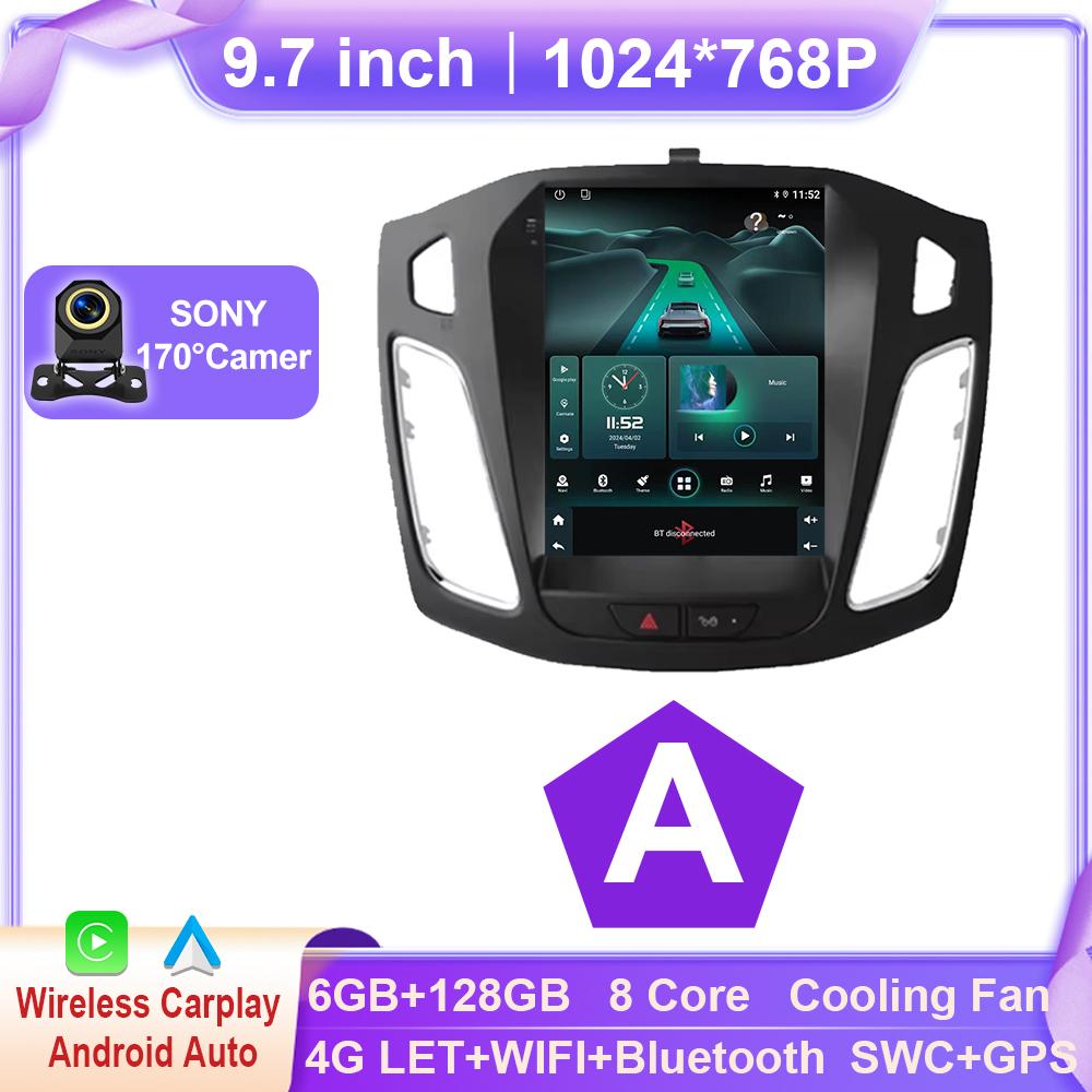 Android 15 Car Radio For Ford Focus MK3 2011 - 2019 Multimedia Video Player Navigation GPS Stereo Auto Carplay 2din New BT Dvd