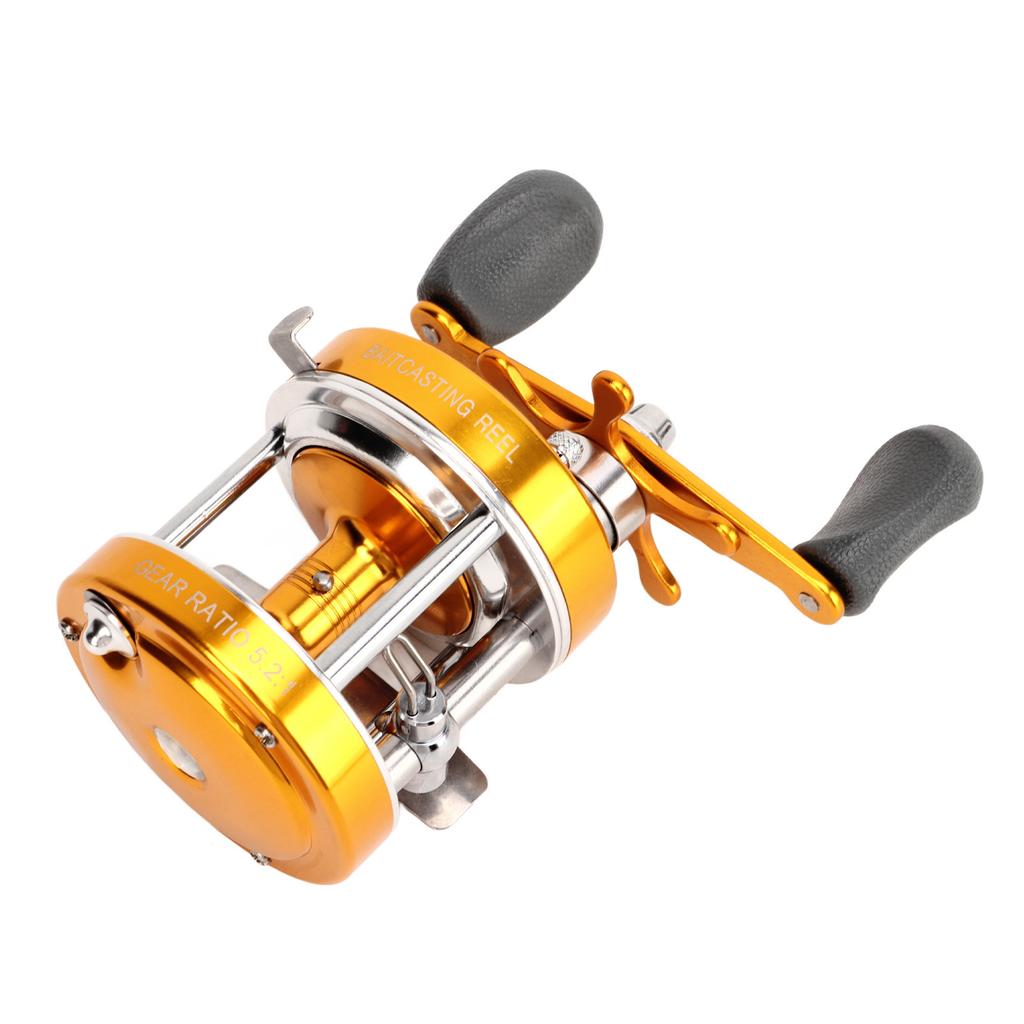 Metal Fishing Reel Soft Grip Powerful All Metal Fishing Lure Reel for Inshore Boat Freshwater Saltwater Fishing Left Hand