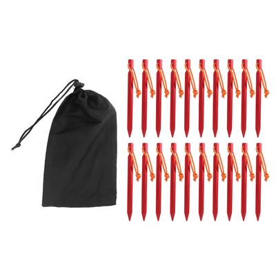 Tent Stakes V Shape Heavy Duty Tent Peg with Ropes for Outdoor Camping Tent Accessories