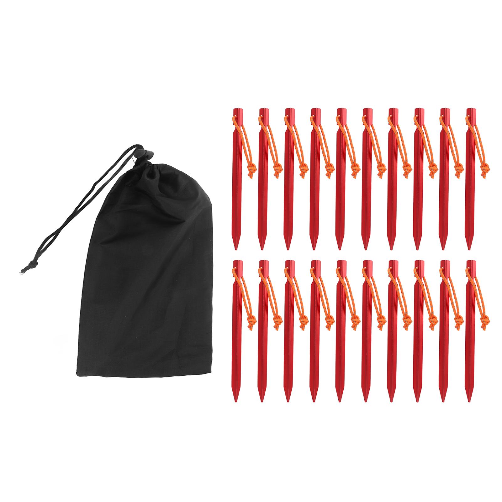 Tent Stakes V Shape Heavy Duty Tent Peg with Ropes for Outdoor Camping Tent Accessories