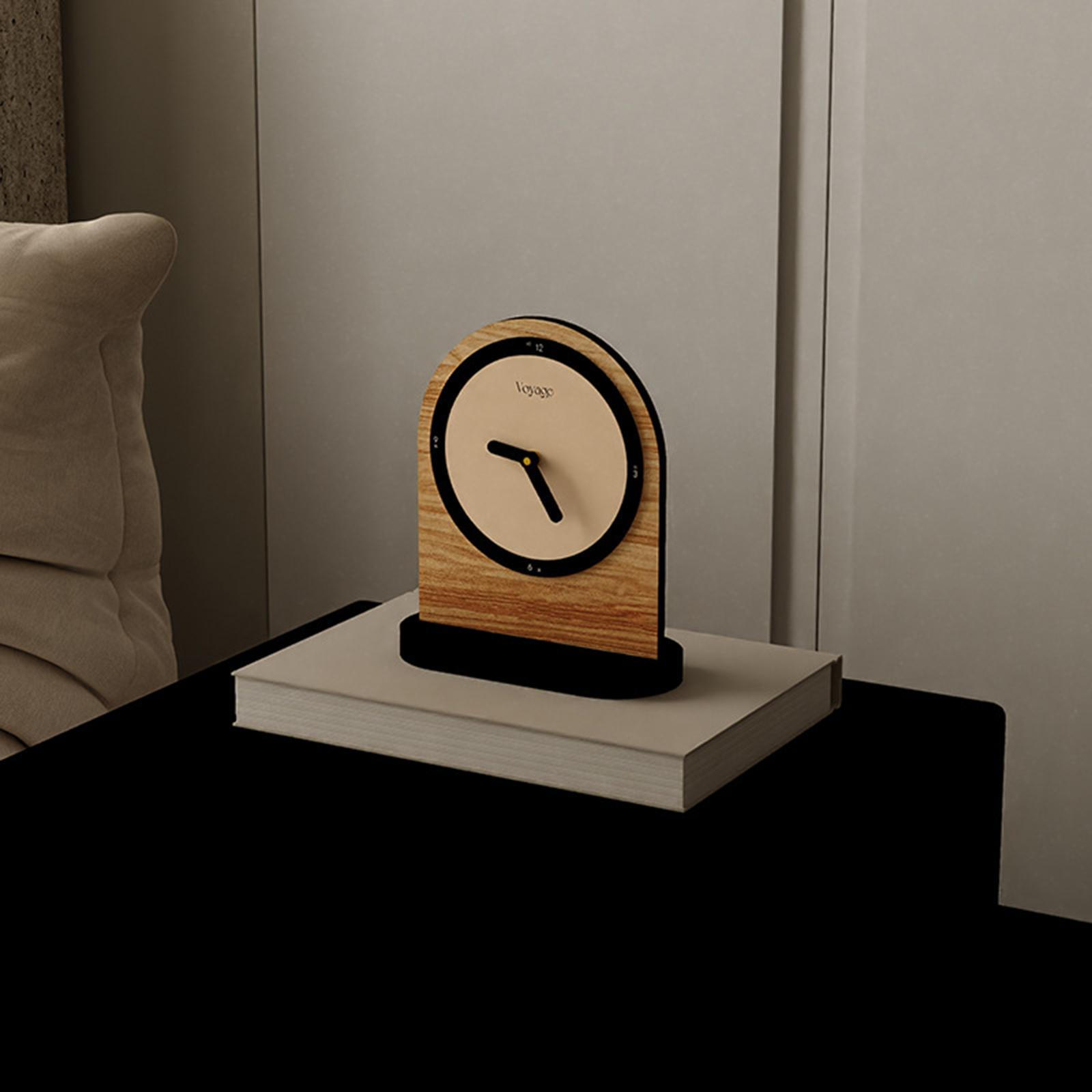 

Silent Clock Non Ticking Quiet with Sweep Movement Easy to Read Desktop Analog for